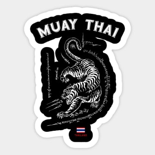 Muay Thai Tiger Sak Yant Tattoo Kickboxing Thailand Sticker